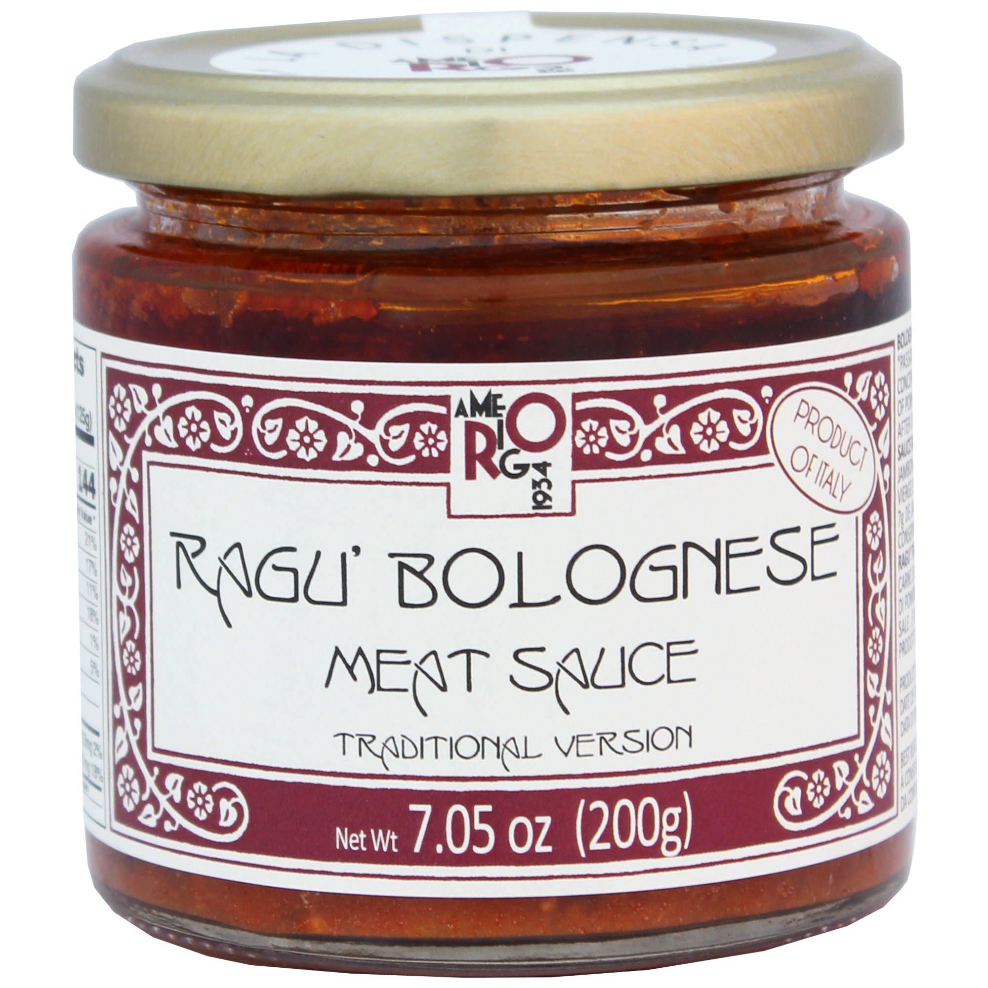 M5 Corporation - Wholesale Sauce - Ragu Bolognese Meat Sauce - 7.05oz (200gm)0