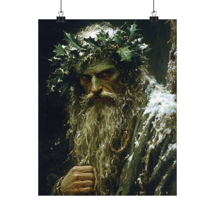 Holly King Art Print for wholesale by Ye Curiosity Shoppe