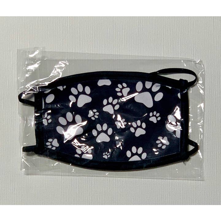 Masque à imprimé de pattes - Couvre-visage - Masque facial pour la vente par Whiskey Doodle