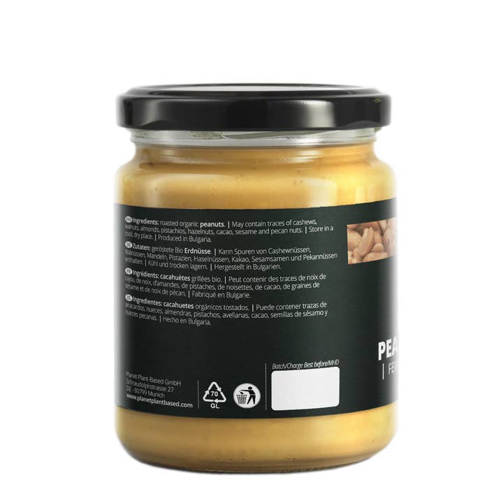 Planet Plant-Based – wholesale Nötsmör – Ekologiskt slät jordnötssmör