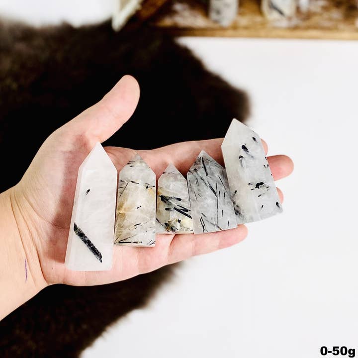 Rock Paradise - Wholesale Spirituele steen/kristal - Tourmalijn Rutielkwartspunten per Gewicht