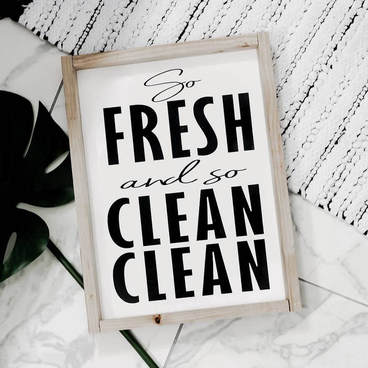 So Fresh and So Clean Clean Bathroom Wood Sign por atacado de Emroseave