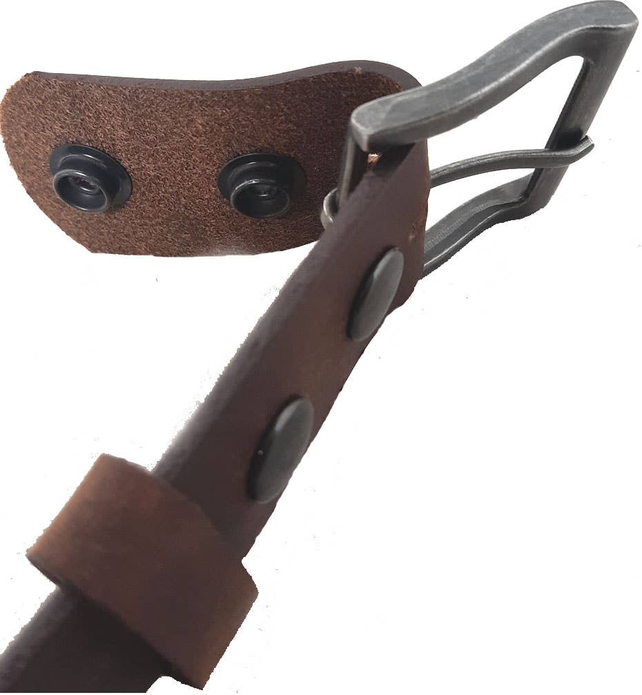 GENUINE LEATHER 40MM PLAIN DISTRESS BROWN  BELT #1040 for wholesale on Faire4