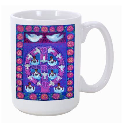 TOL-2 Doves/6 Dancers 15 oz. Mug for wholesale by Bronze Baboon
