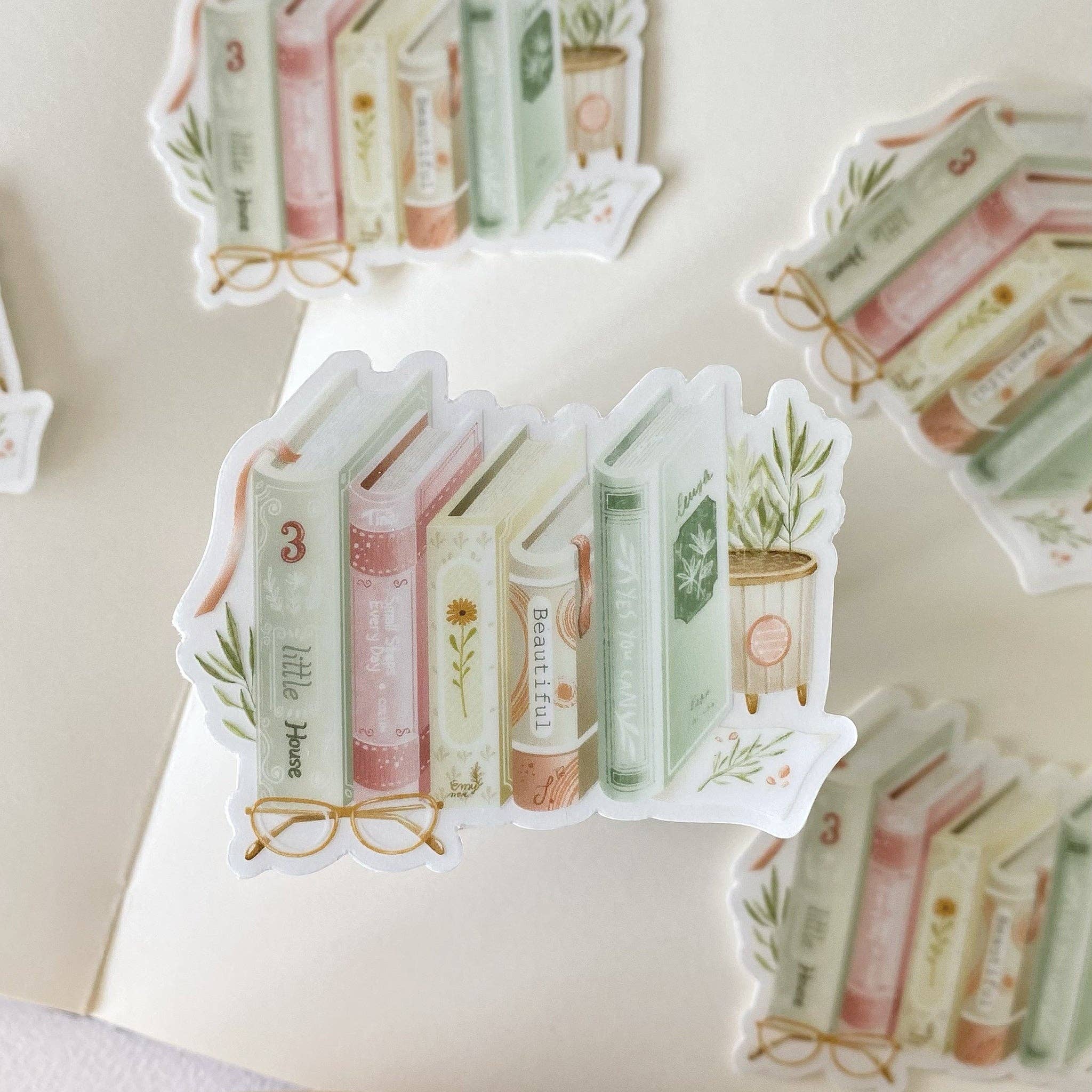 Lettoon – Adesivo por atacado – Adesivo transparente de vinil - Bookworm3