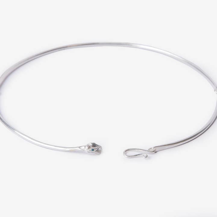 Ouroboros Snake Silver Choker Necklace for wholesale by Golden Horn Jewellery