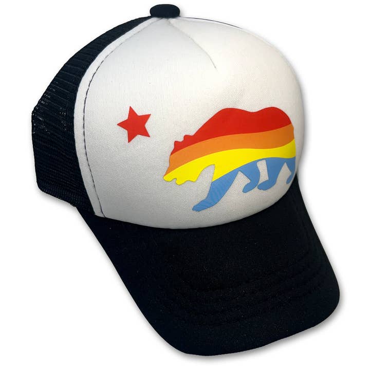 Gorra Trucker Negra a Rayas Sol Baby California Bear para venta al por mayor de Sol Baby