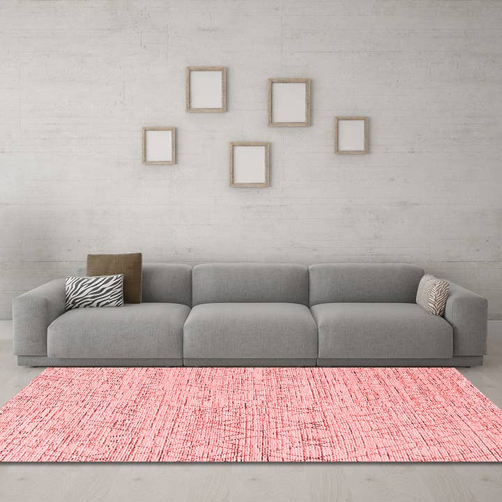 Machine Washable Solid Red Modern Area Rugs for wholesale by Ahgly