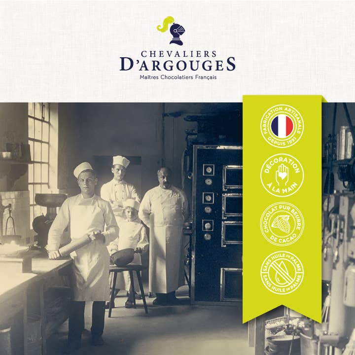 Chevaliers d'Argouges - Wholesale Chocolate Box - MONA LISA GIFT BOX - 33% MILK CHOCOLATE HAZELNUT BITES5