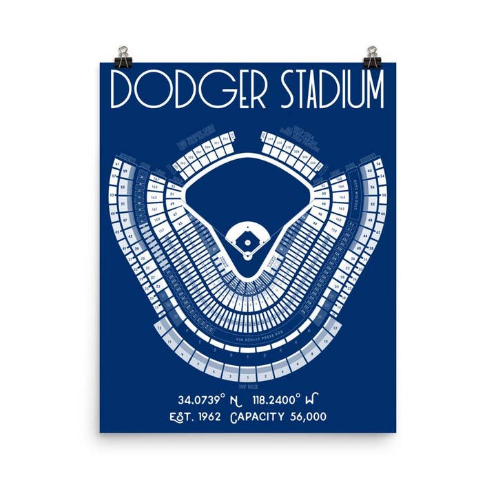 Stadium Prints by BTB - Wholesale Poster - Los Angeles Dodgers Dodger Stadium Poster Print1