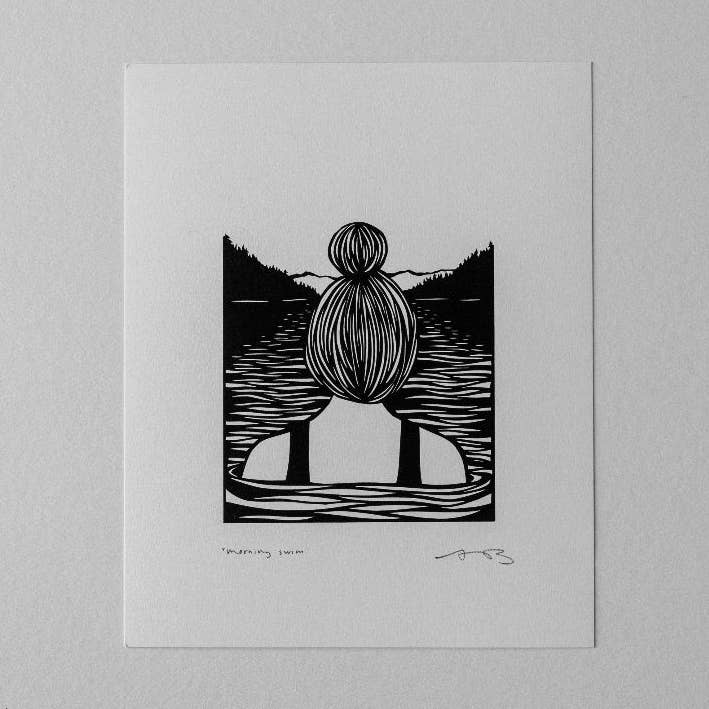 "Morning Swim" 8x10" Print for wholesale by Anna Brones