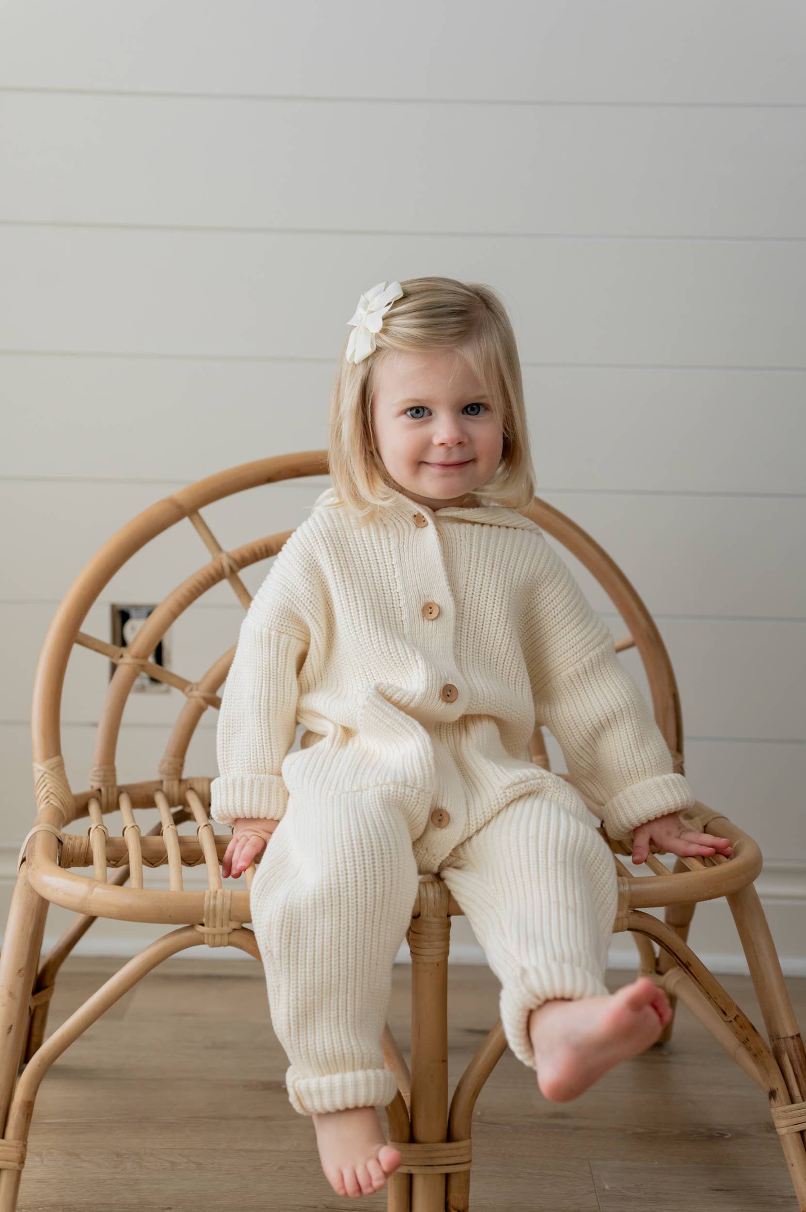 Yooushi - Wholesale Jumpsuit - Baby - Cloud Cream Hooded Knit Playsuit7