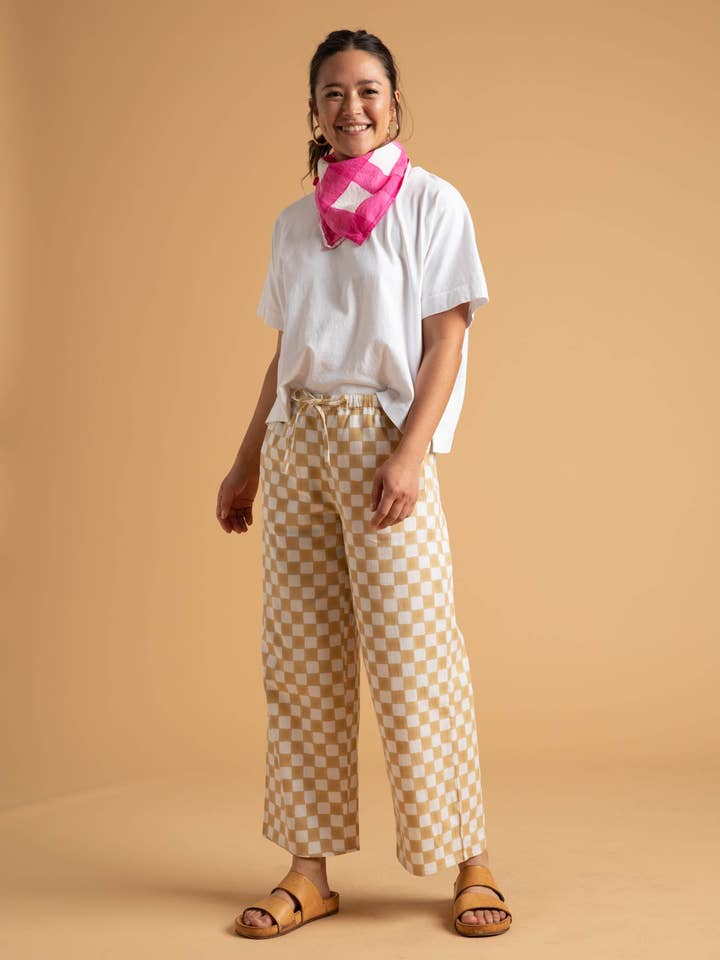 Pantalon Shore - Damier Naturel pour la vente par and for Good