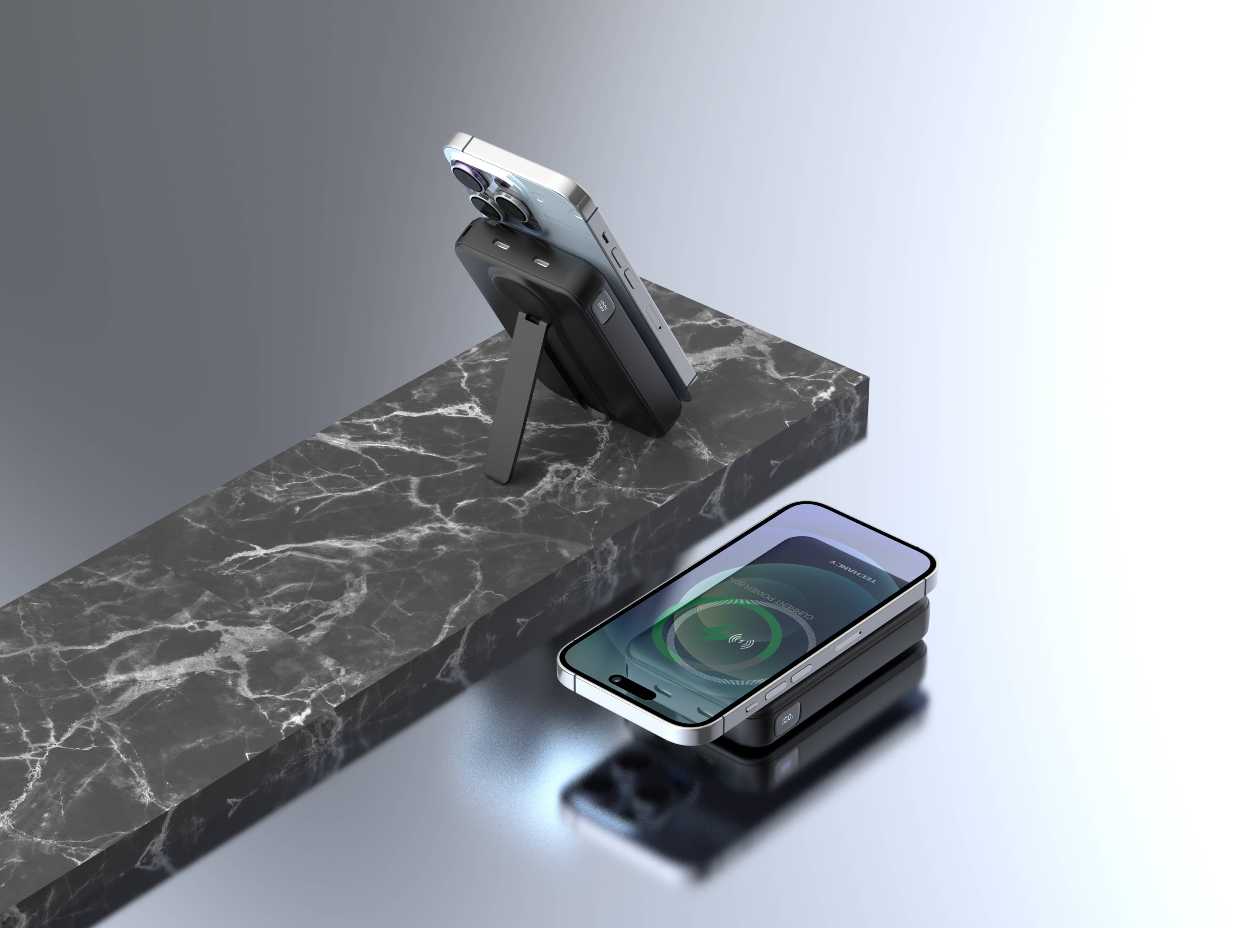 TECHANCY - Wholesale Portable Charger - Techancy Magnetic Power Bank TF2786, 10000mAh, 15W Wireless 2