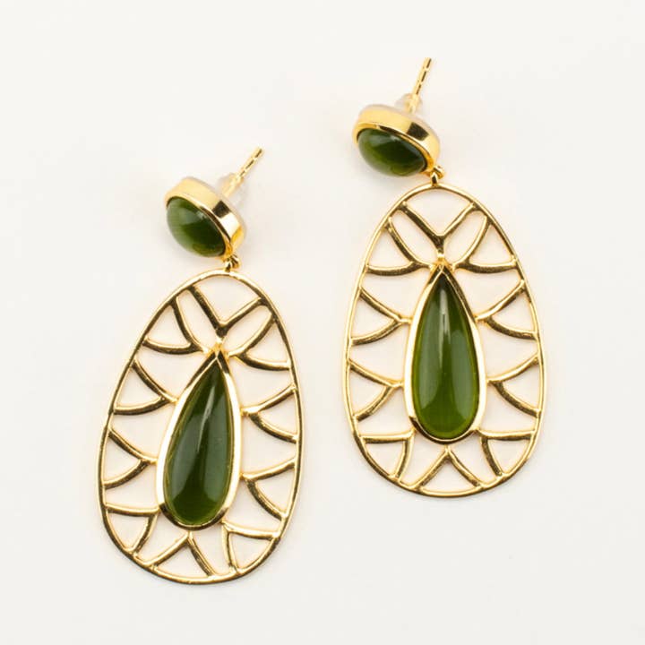 Boucles d'oreilles pendantes Marissa - Vert péridot pour la vente par Addison Weeks