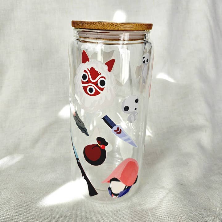 Kawaii Cute Double Insulated Glass Tumbler Princess Mononoke for wholesale by To The Ends