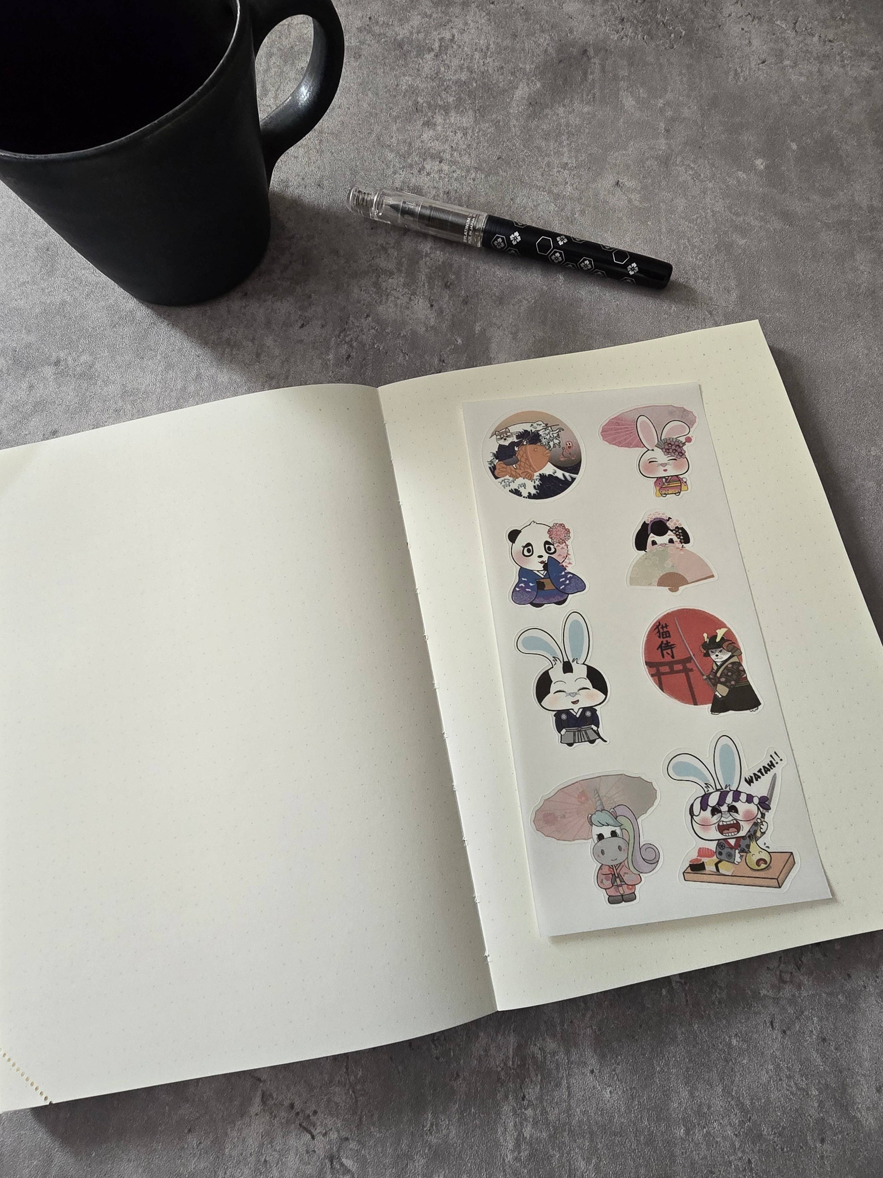 Miyo Art Design - Wholesale Sticker - Kimono Critters Sticker Sheet (2 Sheets)4