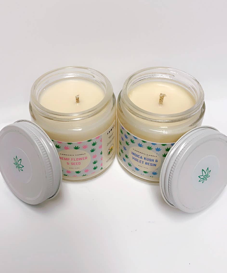 Daralyn's Designs - Wholesale Jar/Filled Candle - Cannabis Candle | 4oz | Hemp Wax11