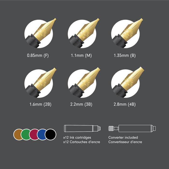 Manuscript - Wholesale Pen - Manuscript Deluxe Calligraphy Set - Left Hand1