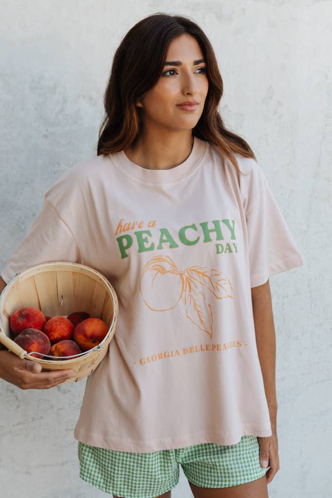 Crowned Free - Wholesale Screen Printed T-Shirt - Women's - Have a Peachy Day Tee   4