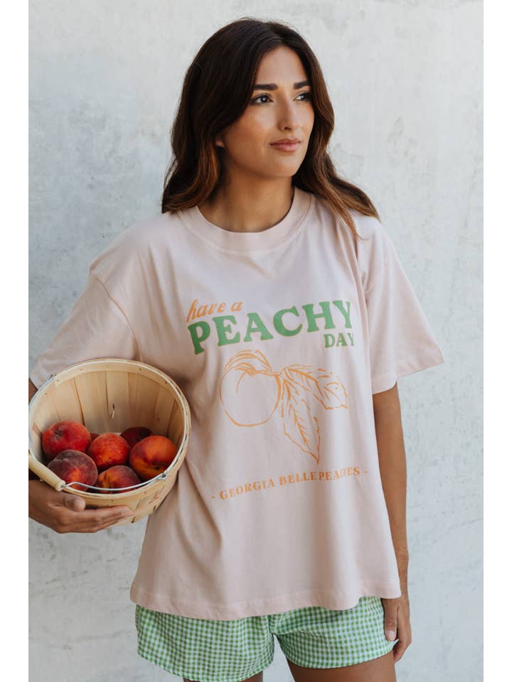 Crowned Free - Wholesale Screen Printed T-Shirt - Women's - Have a Peachy Day Tee 4