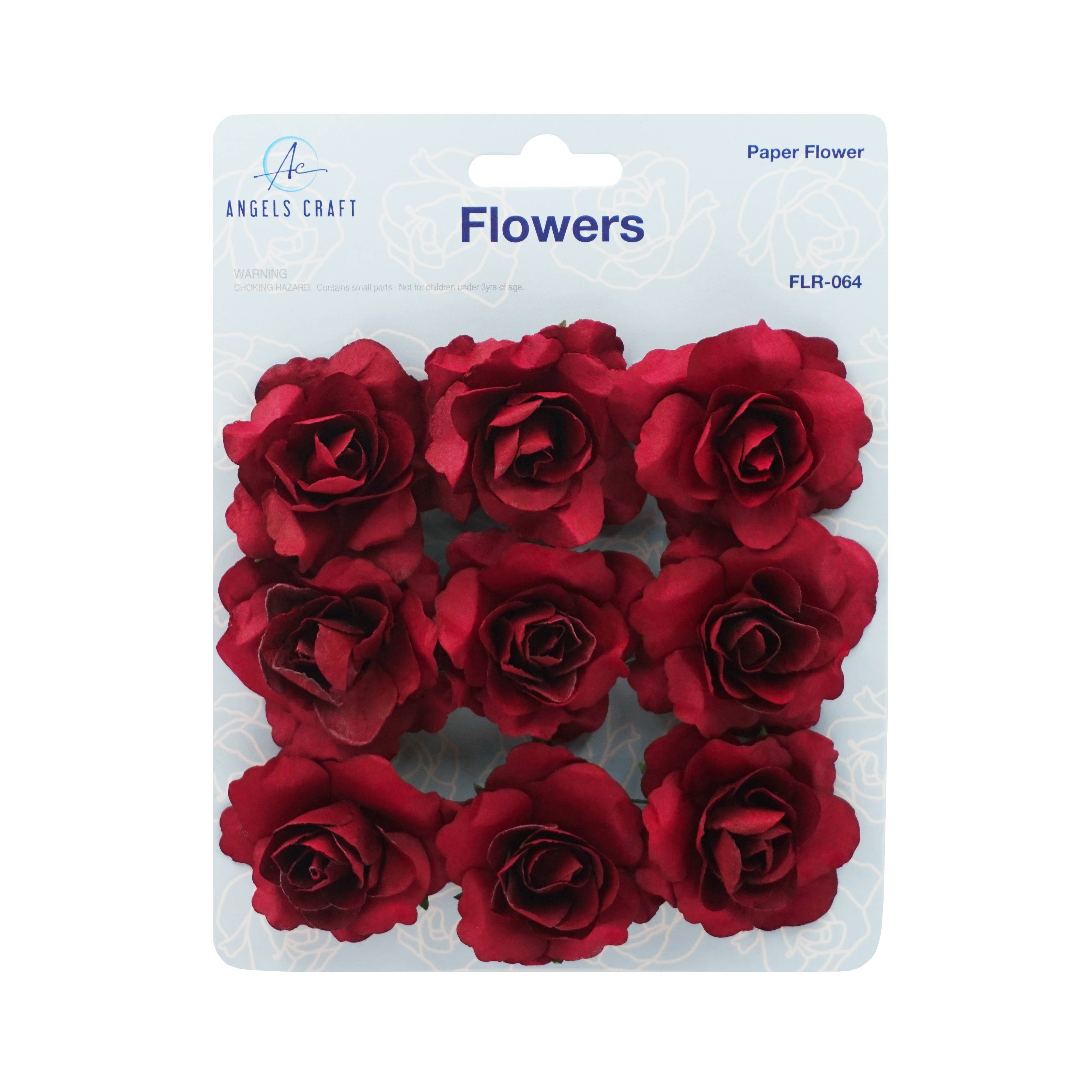 Angels Craft - Vente Fleurs artificielles - Fleurs en papier 1,72 po (roses) avec fil, 9 carats9