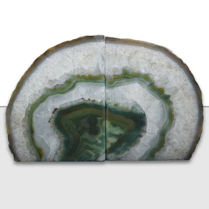 Large Agate Bookends - Premium Natural Stone Trim for wholesale by Olympus Minerals Co