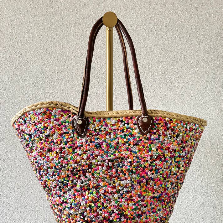 Handmade Moroccan Sequin Boho Beach Bag and other Purchase Wholesale boho beach bag. Free Returns & Net 60 Terms on Faire trending on Faire.