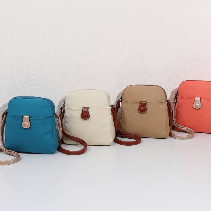 Canvas-Taschen mit 2 Fächern für den Großhandel von INES DELAURE