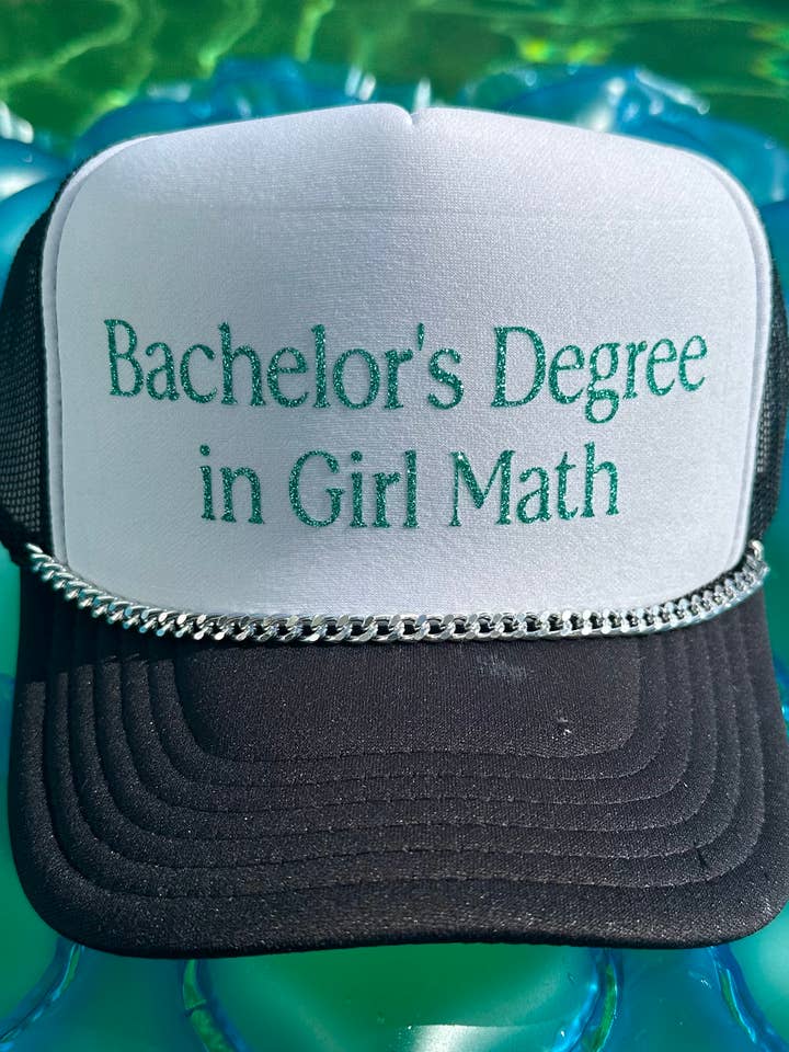 Chapeau de camionneur de baccalauréat en mathématiques pour filles pour la vente par Very Cherry