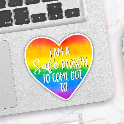 Quirky Latina Co - Wholesale Sticker - I am a safe person to come out to Waterproof Vinyl Sticker2