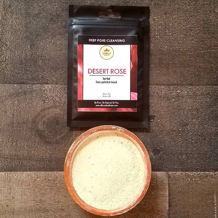 Desert Rose Herbal Polish & Mask - Deep Pore Cleansing for wholesale by Silk Road Wellness
