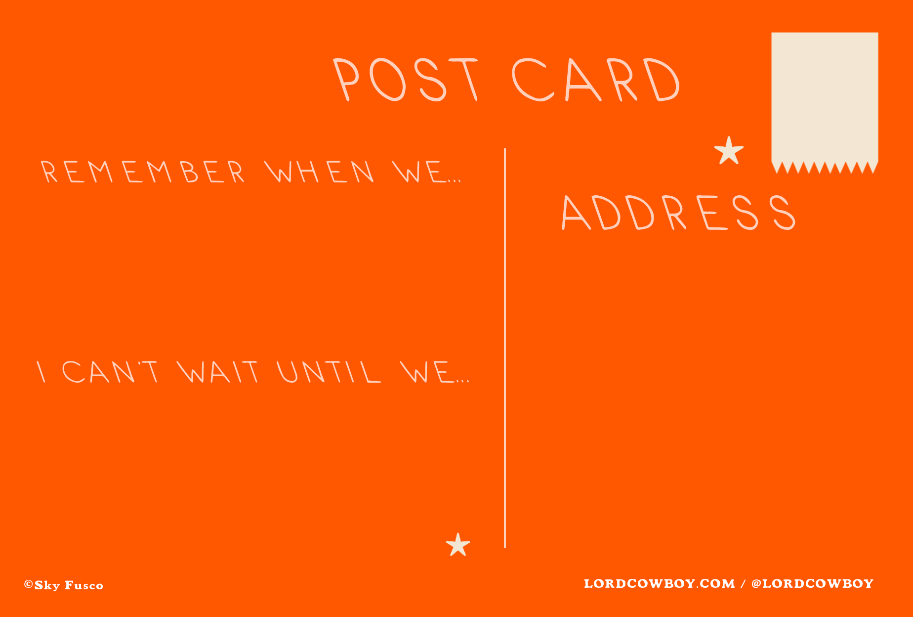 Lordcowboy - Wholesale Postcard - I Miss You Postcards2