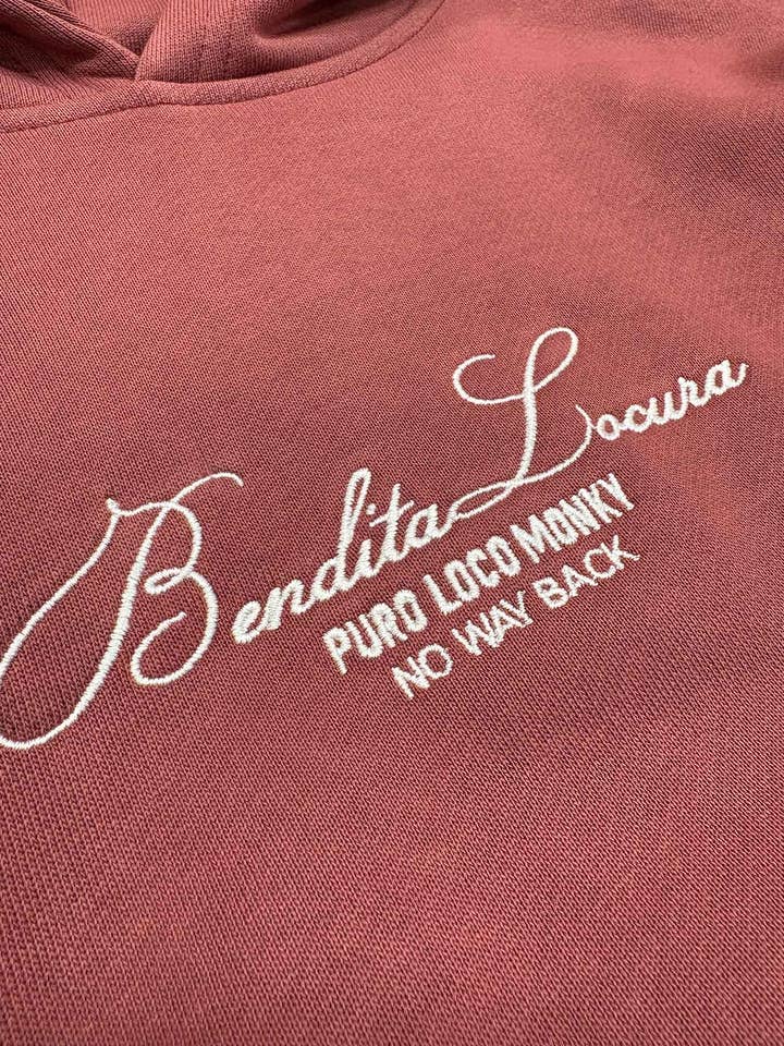 Unisex Sweatshirt Blessed Madness Crazy Monky Embroidery Wine for wholesale on Faire5