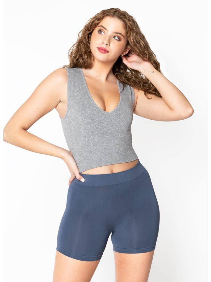 C'est Moi Clothing Co – wholesale Knit top – Women's – Bamboo Deep V Rib Top- CEBT100216