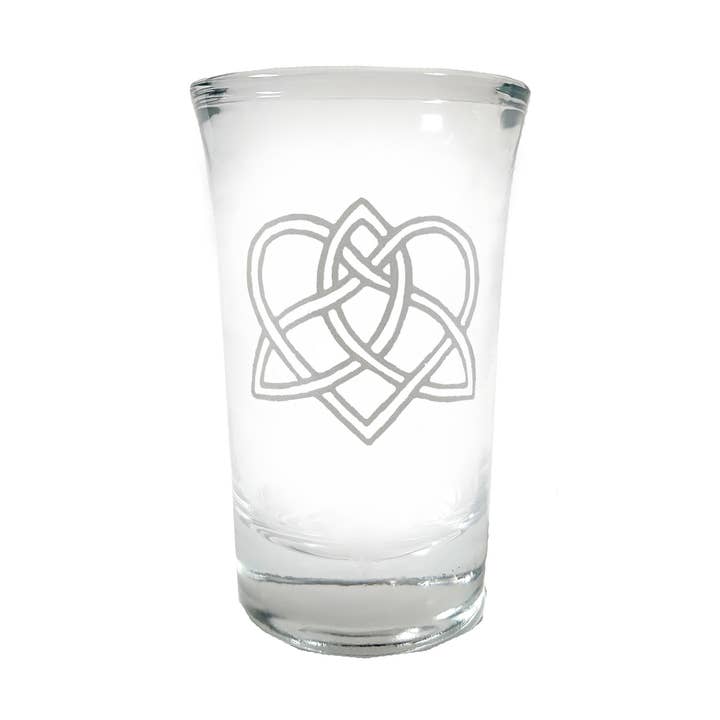 Schnapsglas mit Gravur „Keltic Love Knot“, irisches Geschenk für den Großhandel von Lyoncraft