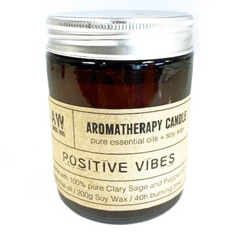 Cristaux & Bien-Être – wholesale Jar/filled candle – 200g Aromatherapy Candle - Positive Thoughts