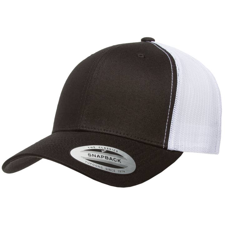The Park Wholesale - Wholesale Trucker Hat - Unisex - Yupoong 6606T Retro Trucker Hat, Baseball Cap with Mesh Back, 2-Tone Colors - YP Classics®