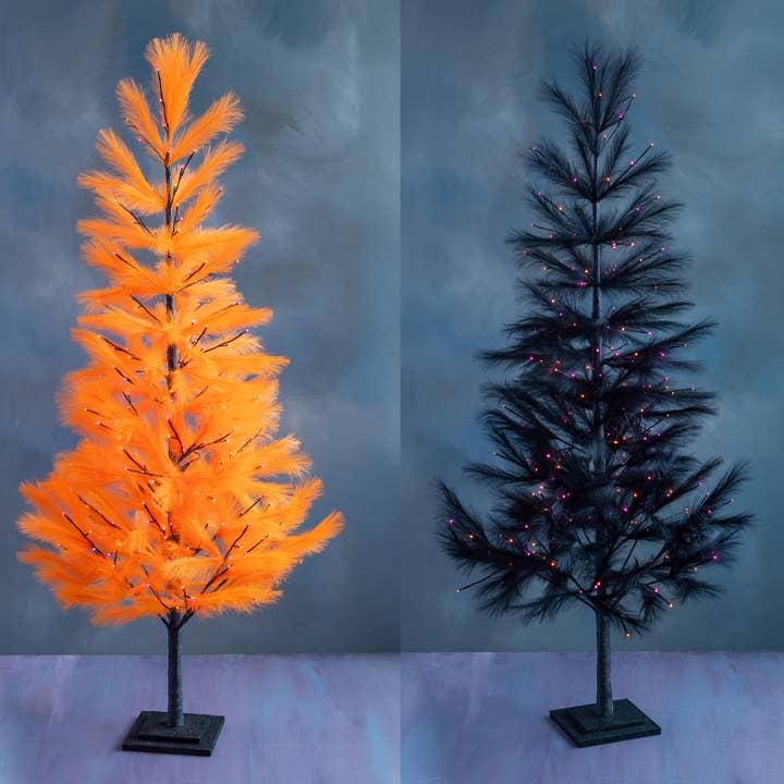 Halloween Fluffy Tree, Lg, 2 Asst, w/Adapter, PVC/MDF, 72" for wholesale by Glitterville