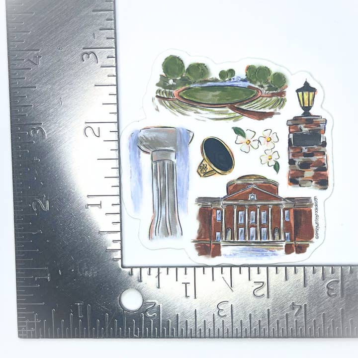 Emily Westbrook Design - Wholesale Sticker - Meredith College Icons Sticker3