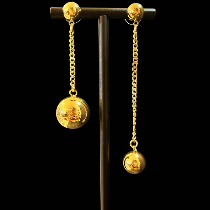 Gold Wrecking Ball Earrings | DIPHDA for wholesale by DIPHDA