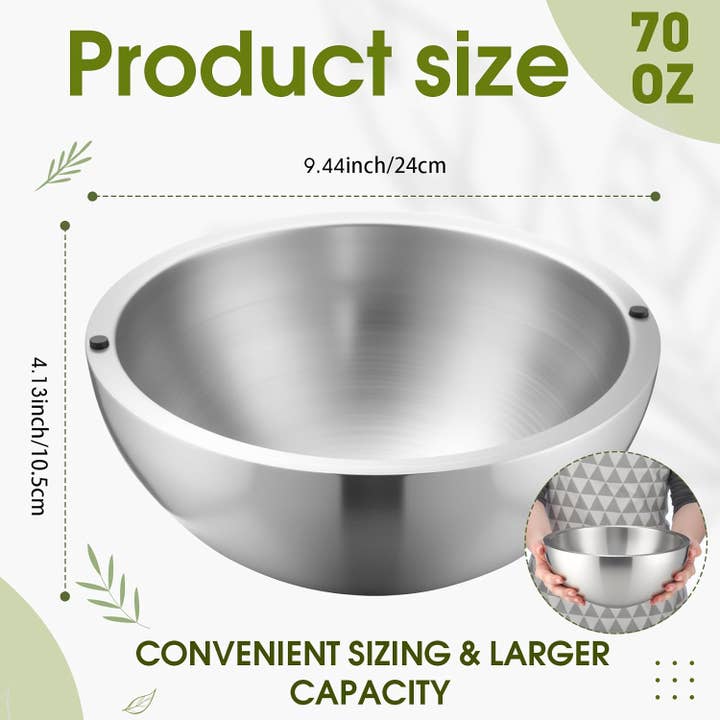 VIGOR - Wholesale Serve Bowl - Dip Chiller Bowl,304 Stainless Steel Ice Chamber for Salsa2