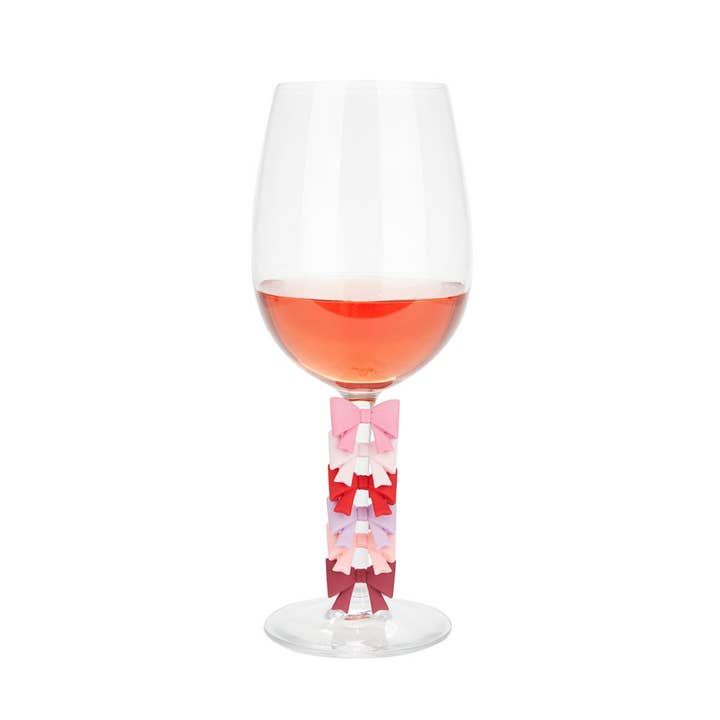Balvi - Wholesale Wine/Cocktail Glass Markers - Cup markers, Coquette, assorted colors, x6, plastic6