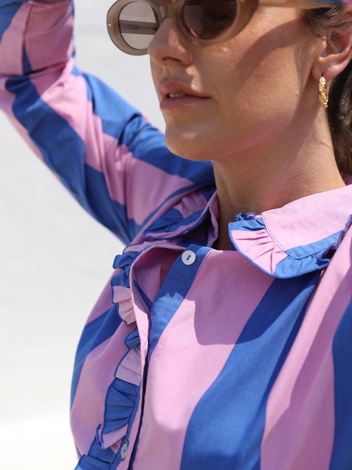 Frank & Dollys - Wholesale Button Down Shirt - Women's - Paloma Shirt - Marino1