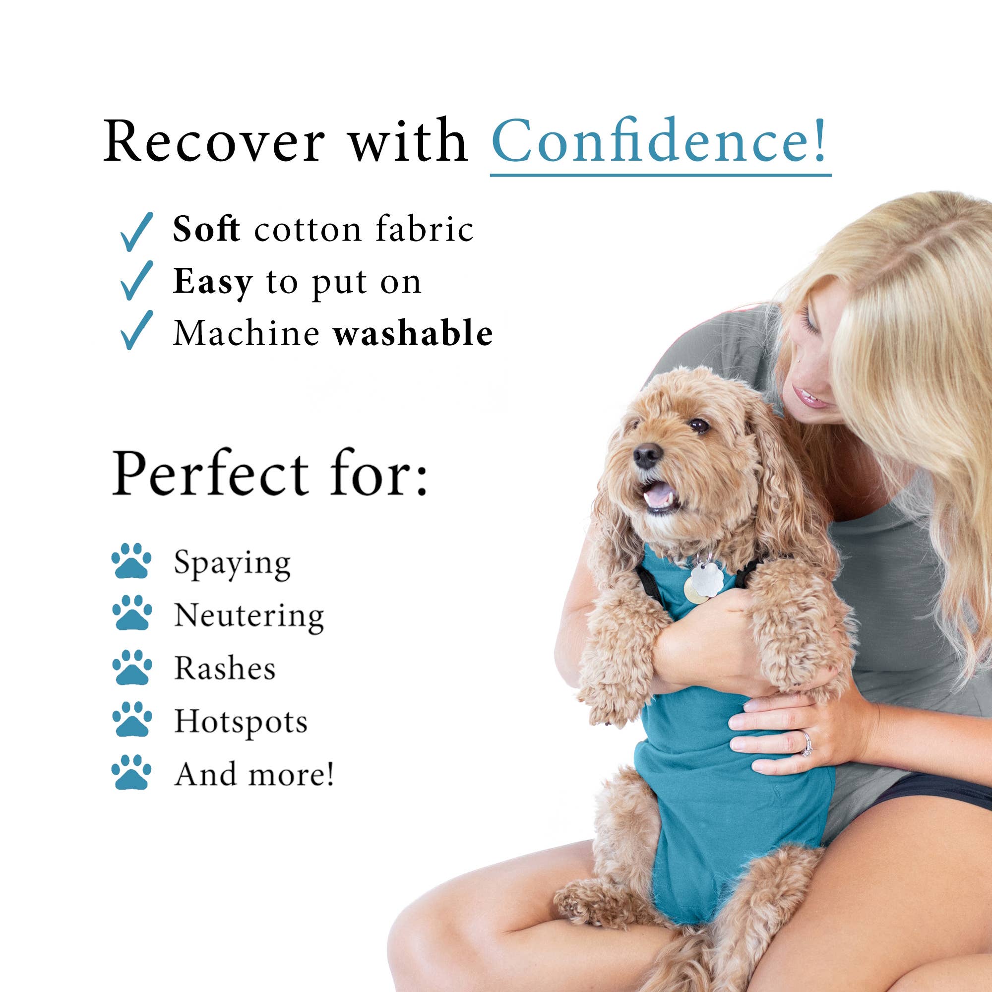 BellyGuard Recovery Suit For Dogs - Blue for wholesale on Faire3