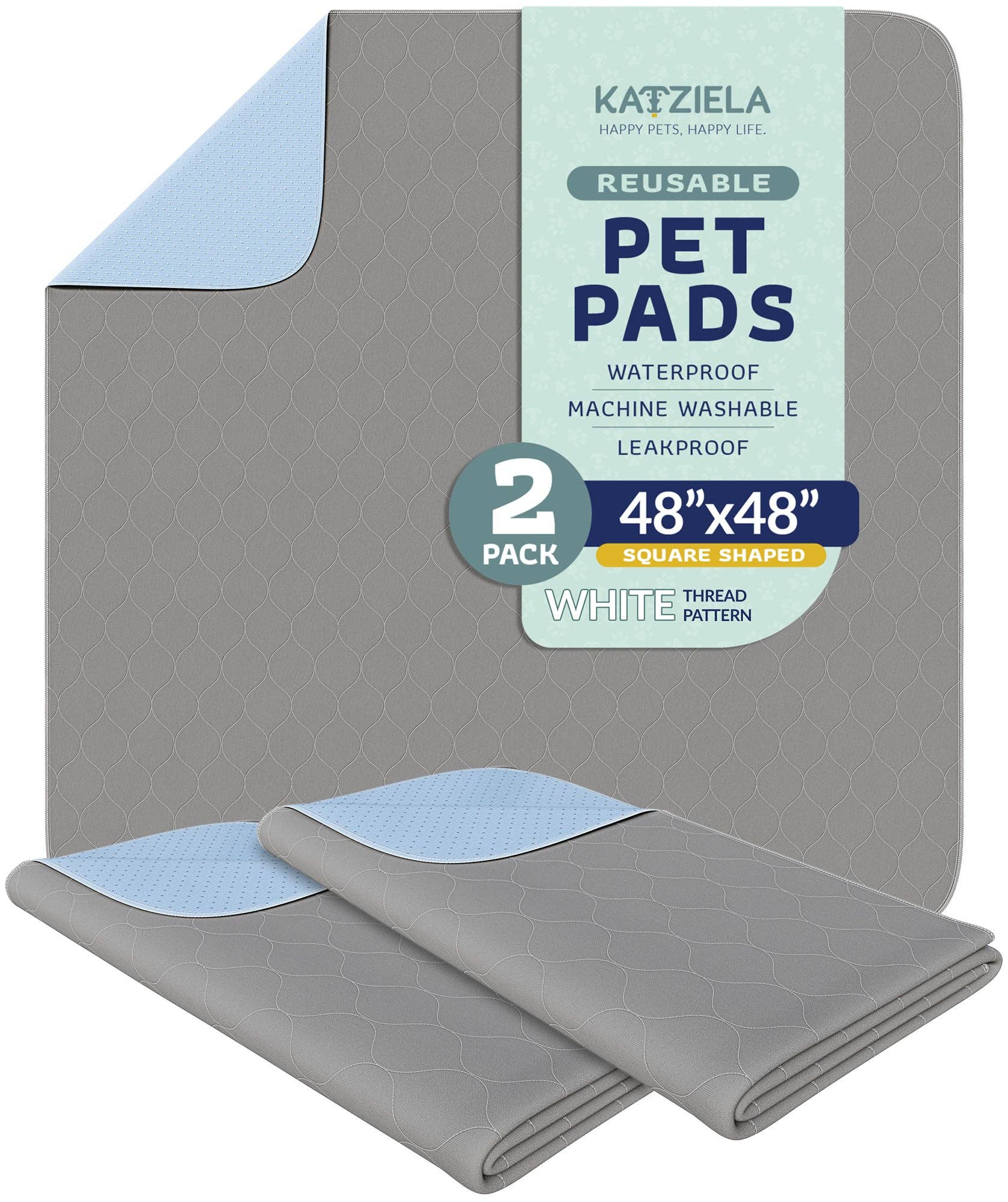 Katziela - Vente Tapis de propreté - chien - Tampons à pipi lavables réutilisables pour chiens, chats et humains, imperméables34