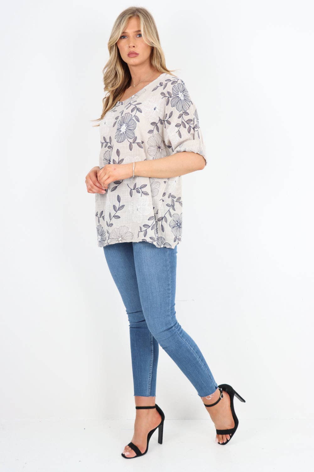 Miss Bold – Engroshandel Tunika - Dame – Italiensk bomuldsoverdel med blomsterprint57