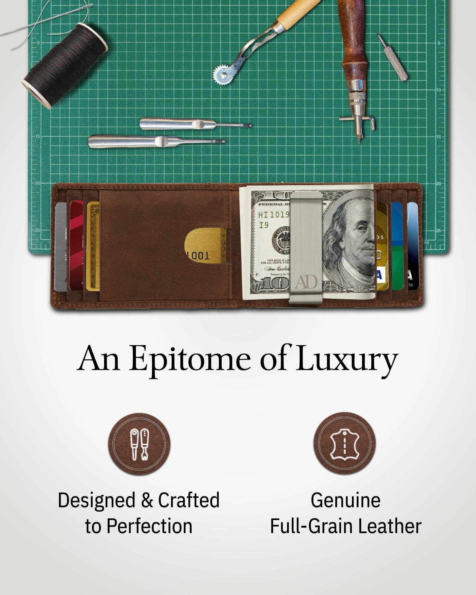 Access Denied Accessories - Wholesale Wallet - Men’s - Real Leather Wallets For Men Money Clip Bifold Wallet RFID13