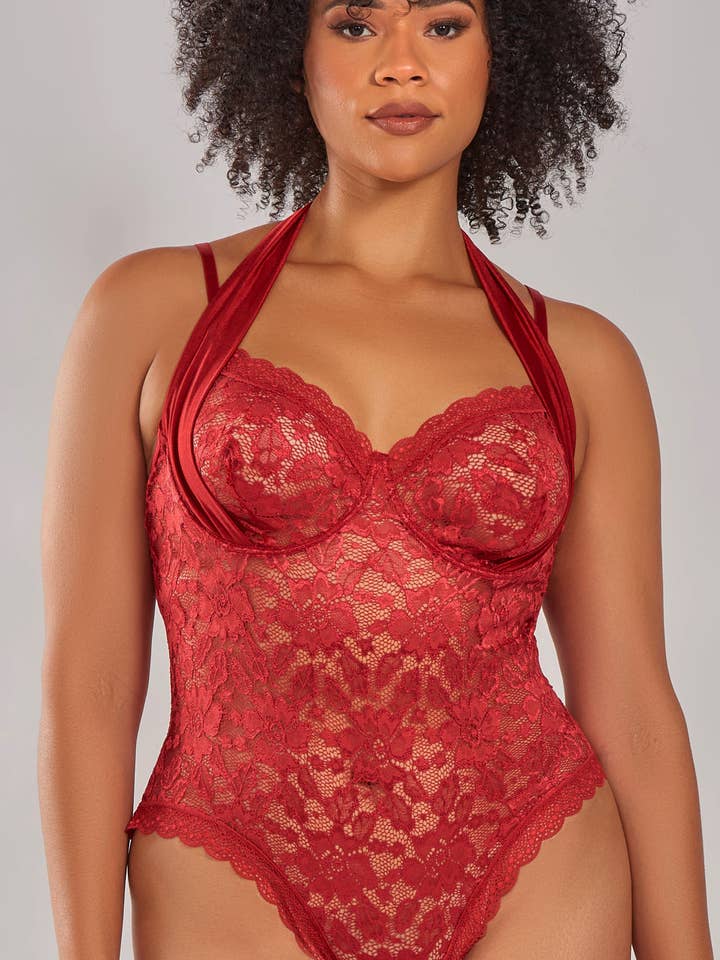 Meilleure Vente - Body en Dentelle à Col Halter Grande Taille Hera Lingerie pour la vente par iCollection