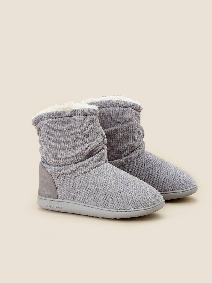 LongBay - Wholesale Booties - Women's - Fuji Women's Chenille Knit Bootie Slippers